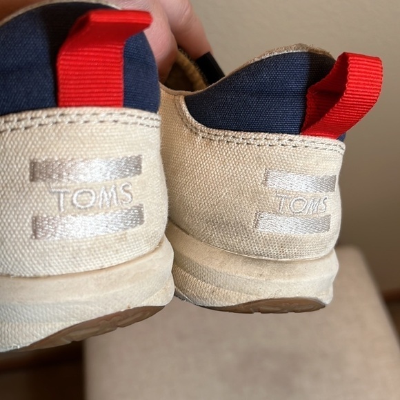 TOMS Casual Canvas Lace Up Sneakers Size 8 - Picture 5 of 10